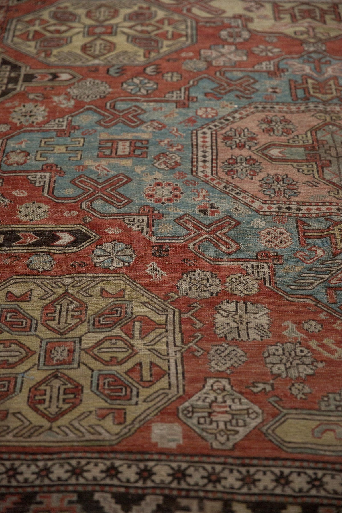Antique Caucasian Soumac Rug — 1910s | 7'1" x 9'11"
