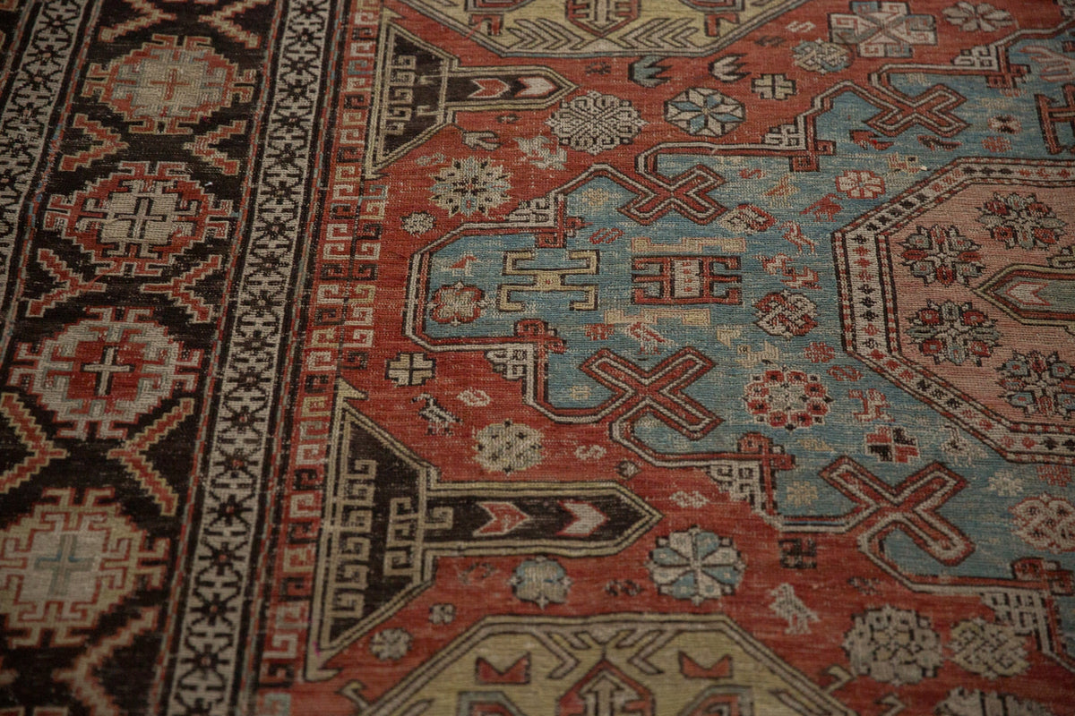Antique Caucasian Soumac Rug — 1910s | 7'1" x 9'11"
