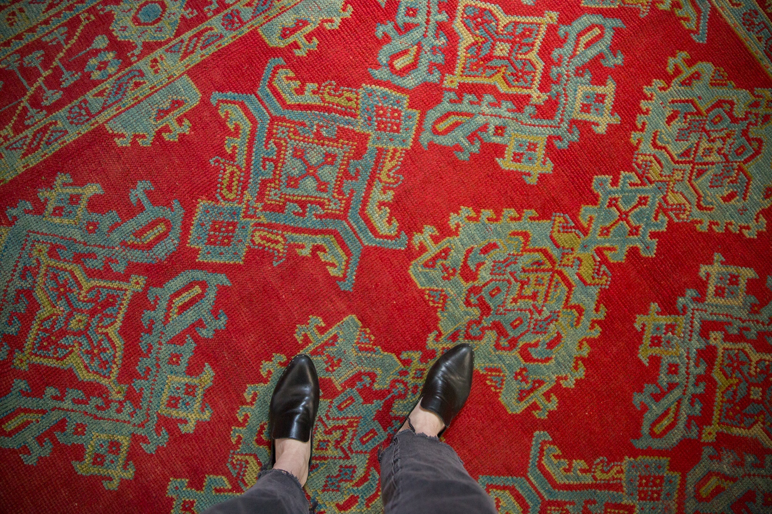 Vintage Turkish Oushak Carpet — 1940s | 11'9" x 13'8"