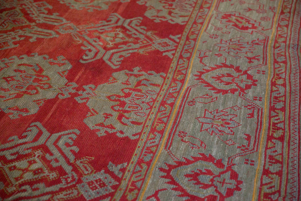Antique Turkish Oushak Carpet — 1920s | 13'6" × 15'