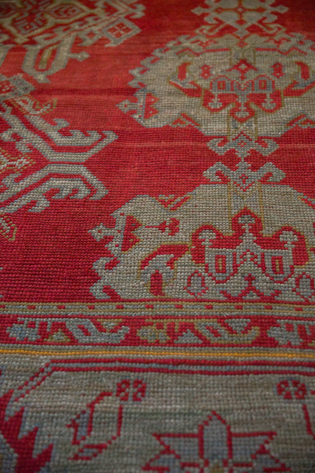 Antique Turkish Oushak Carpet — 1920s | 13'6" × 15'