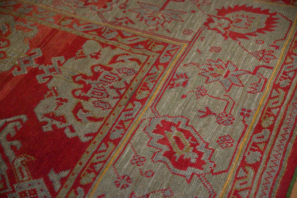 Antique Turkish Oushak Carpet — 1920s | 13'6" × 15'