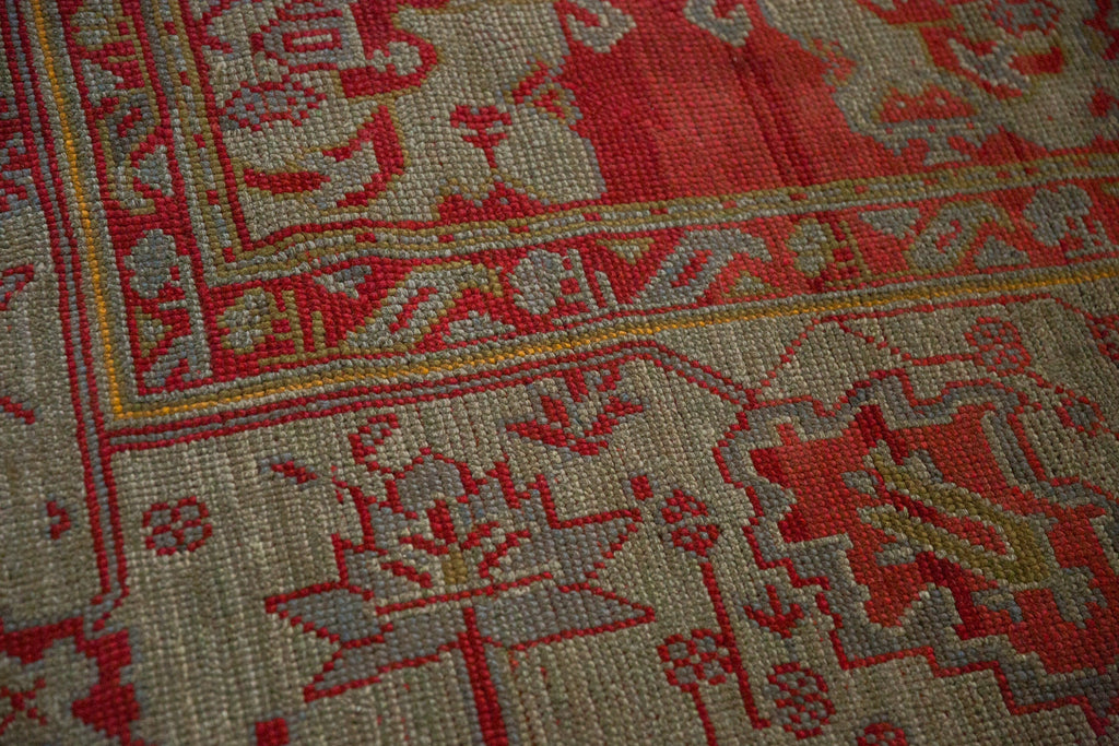 Antique Turkish Oushak Carpet — 1920s | 13'6" × 15'