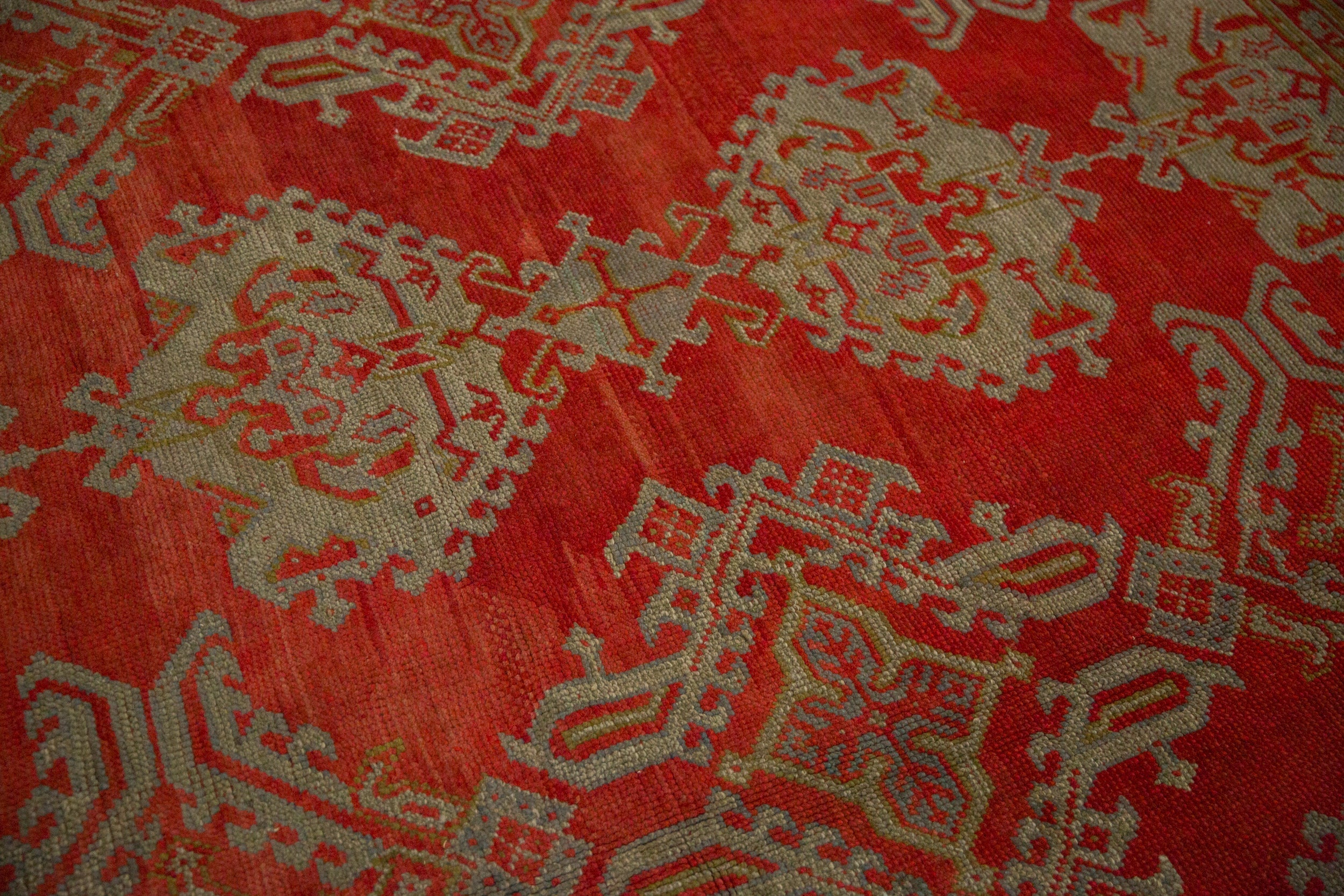 Antique Turkish Oushak Carpet — 1920s | 13'6" × 15'