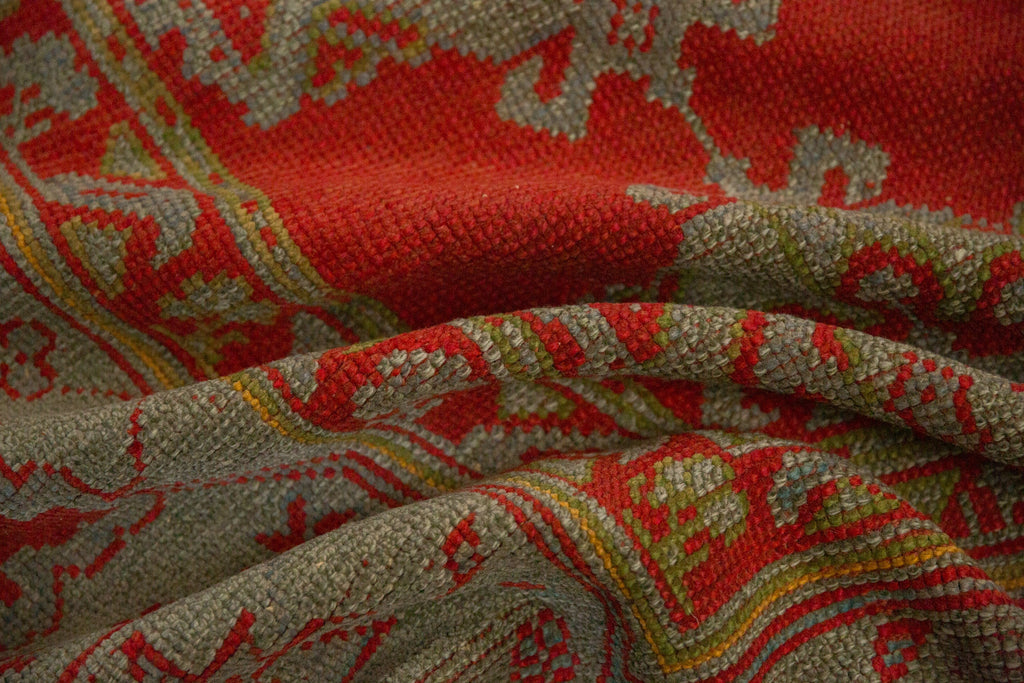 Antique Turkish Oushak Carpet — 1920s | 13'6" × 15'