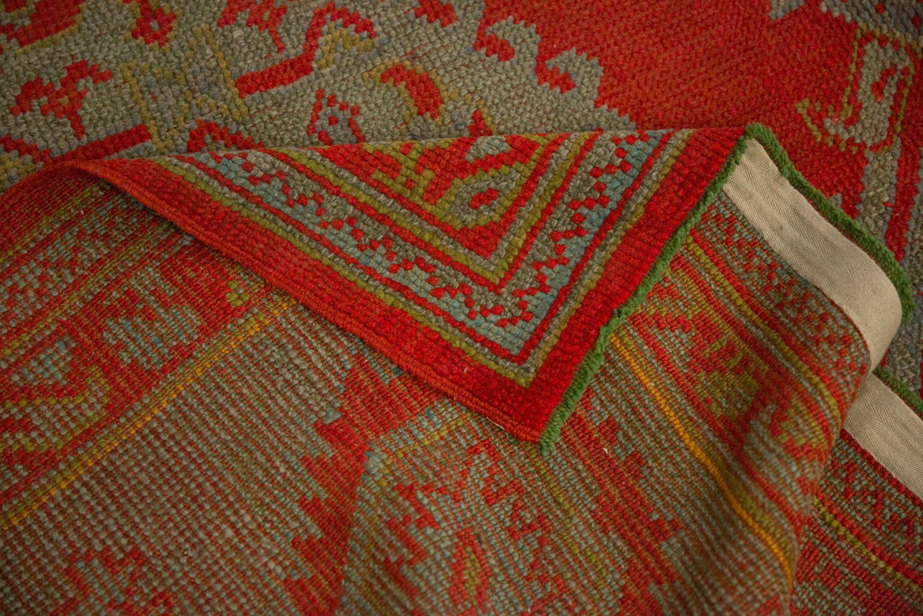 Antique Turkish Oushak Carpet — 1920s | 13'6" × 15'