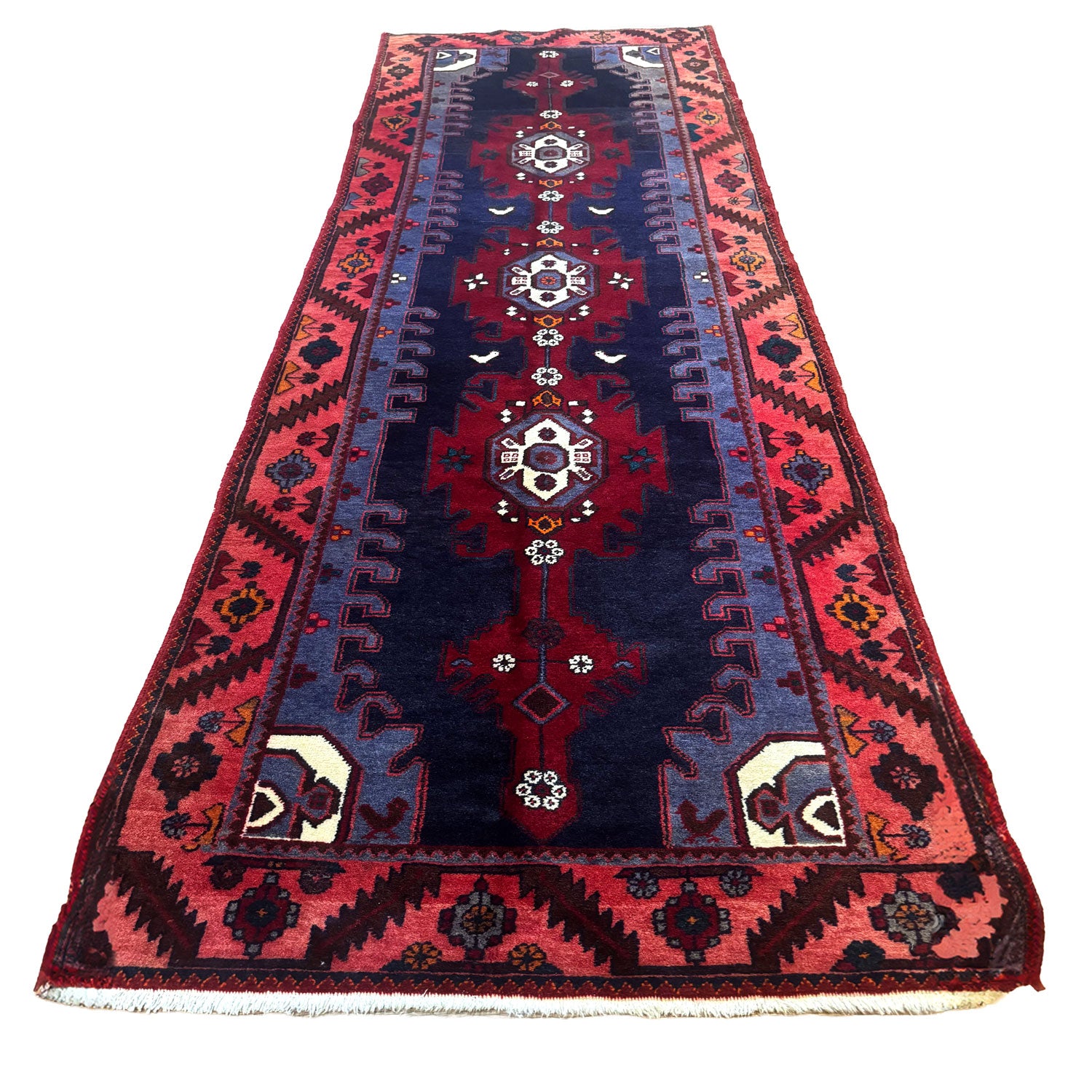 Vintage Persian Karajeh Runner — 1950s | 3'6" x 9'5"