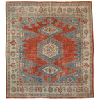 Vintage Persian Veece Square Carpet — 1950s | 6'6" × 7'1"