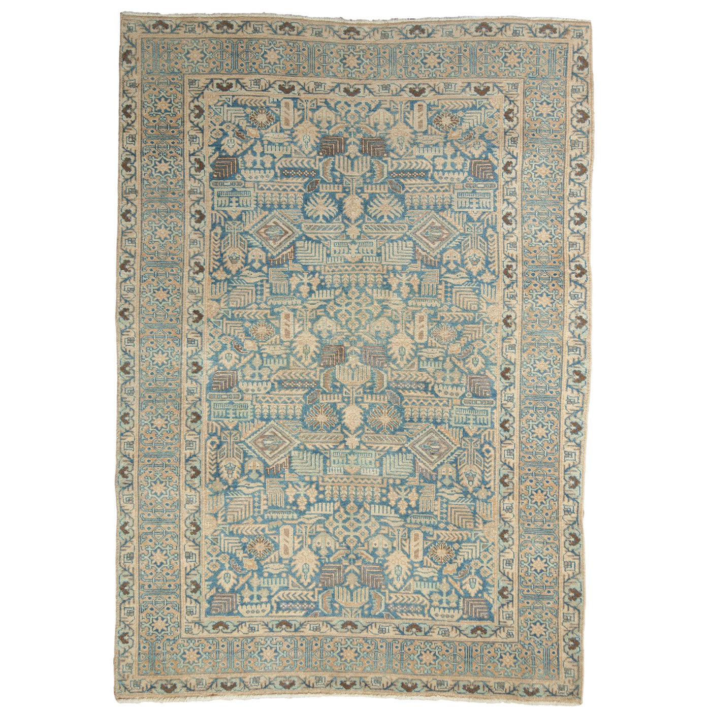 Vintage Persian Tabriz Area Rug — 1950s | 4'4" × 6'5"