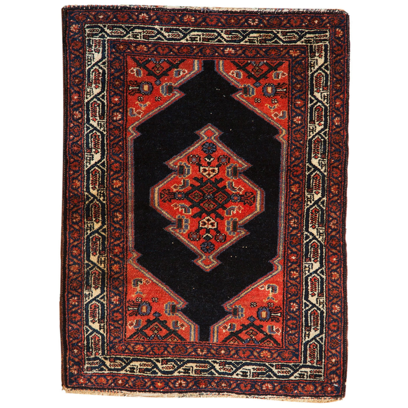 Vintage Persian Malayer Rug Mat — 1940s | 2'3" × 2'11"