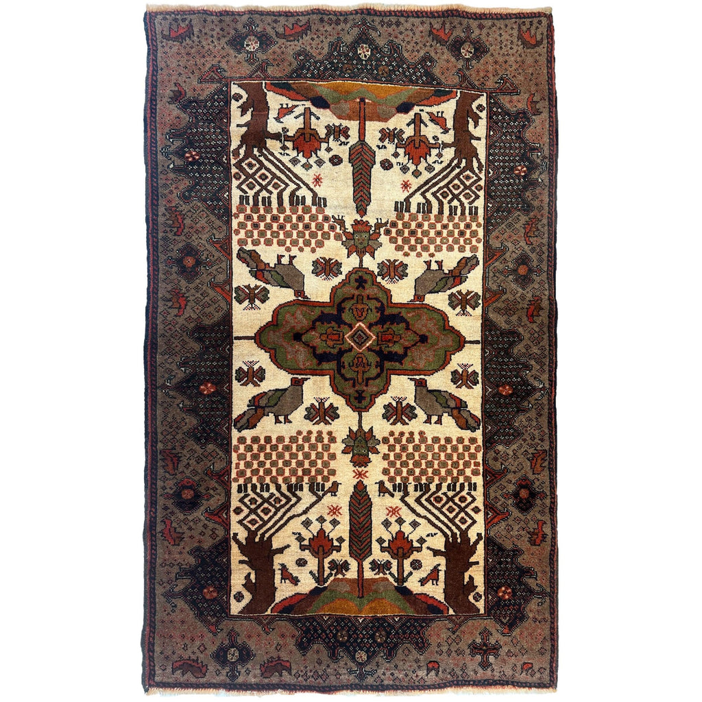 Vintage Persian Baluch Rug — 1940s | 2'10" x 4'8"