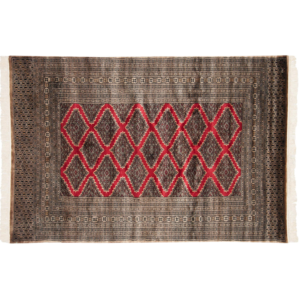 Vintage Pakistani Turkmen Design Area Rug — 1970s | 4'1" × 6'1"