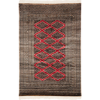 Vintage Pakistani Turkmen Design Area Rug — 1970s | 4'1" × 6'1"