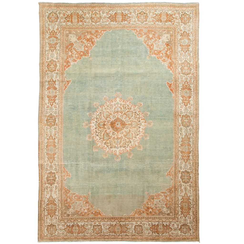 Vintage Persian Mashhad Rug — 1950s | 7' x 10'