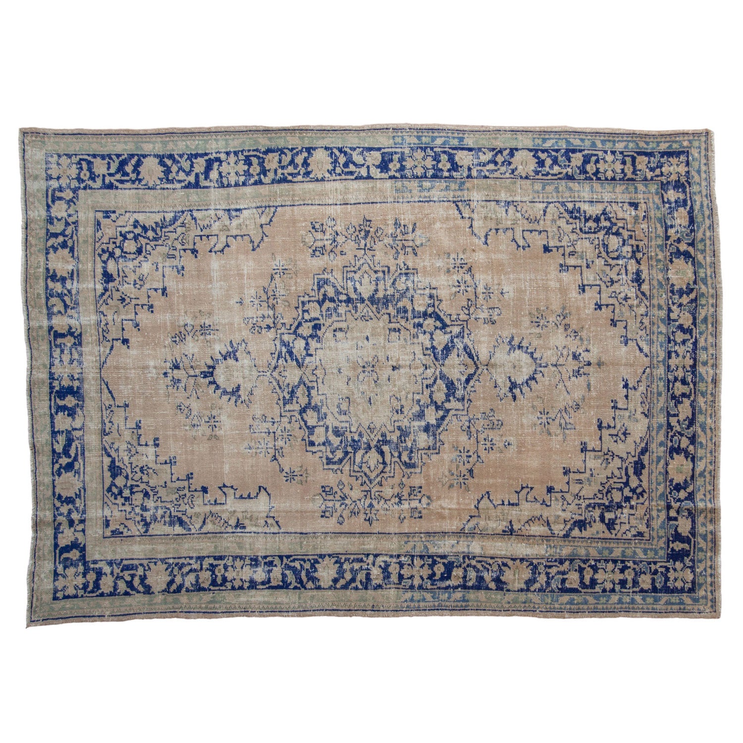 Vintage Turkish Oushak Rug — 1960s | 6'7" x 9'5"