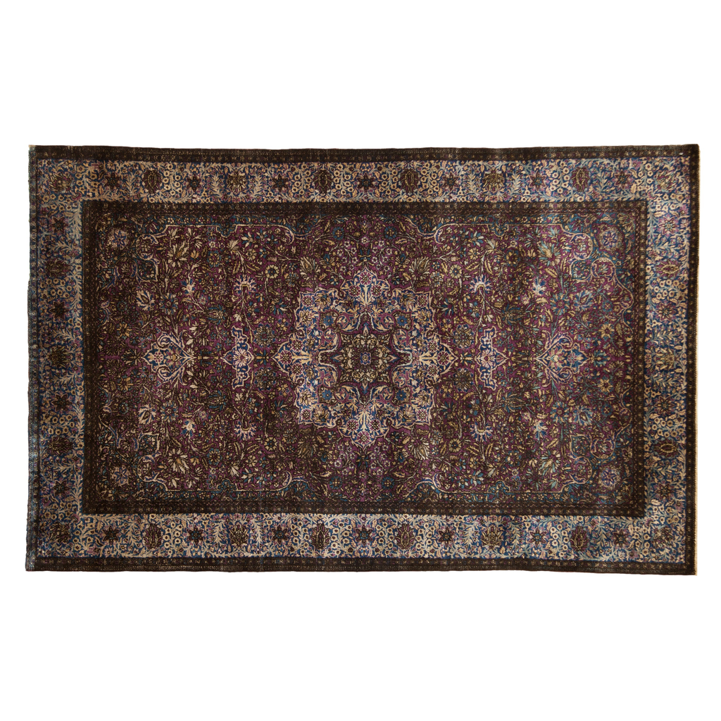 Antique Persian Kashan Silk Area Rug — 1900–1915 | 4'3" × 6'8"