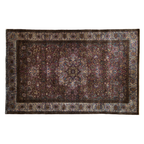 Antique Persian Kashan Silk Area Rug — 1900–1915 | 4'3" × 6'8"