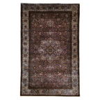 Antique Persian Kashan Silk Area Rug — 1900–1915 | 4'3" × 6'8"