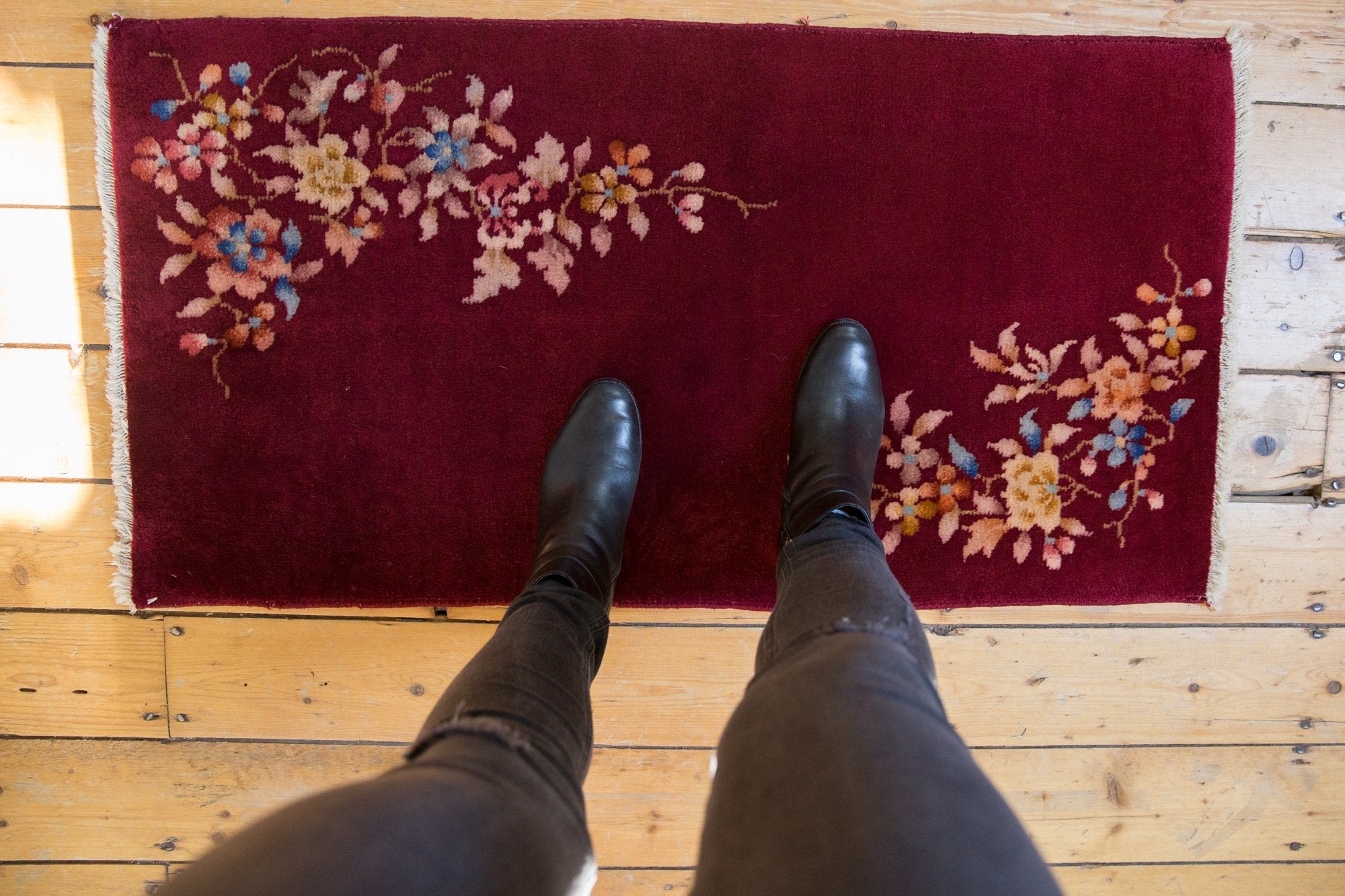 Vintage Chinese Nichols Art Deco Rug Runner — 1930s | 2' × 3'9"