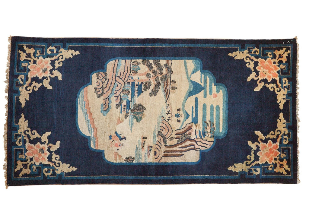 Antique Chinese Peking Pictorial Runner — 1910s | 2'9" x 5'5"