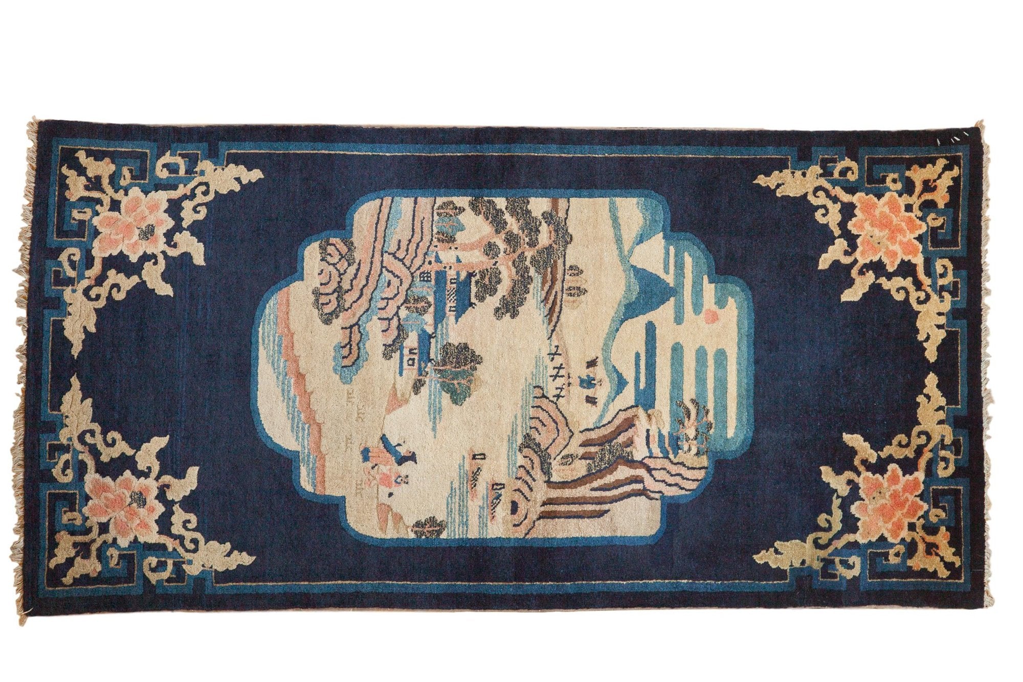 Antique Chinese Peking Pictorial Runner — 1910s | 2'9" x 5'5"