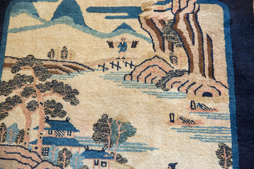 Antique Chinese Peking Pictorial Runner — 1910s | 2'9" x 5'5"