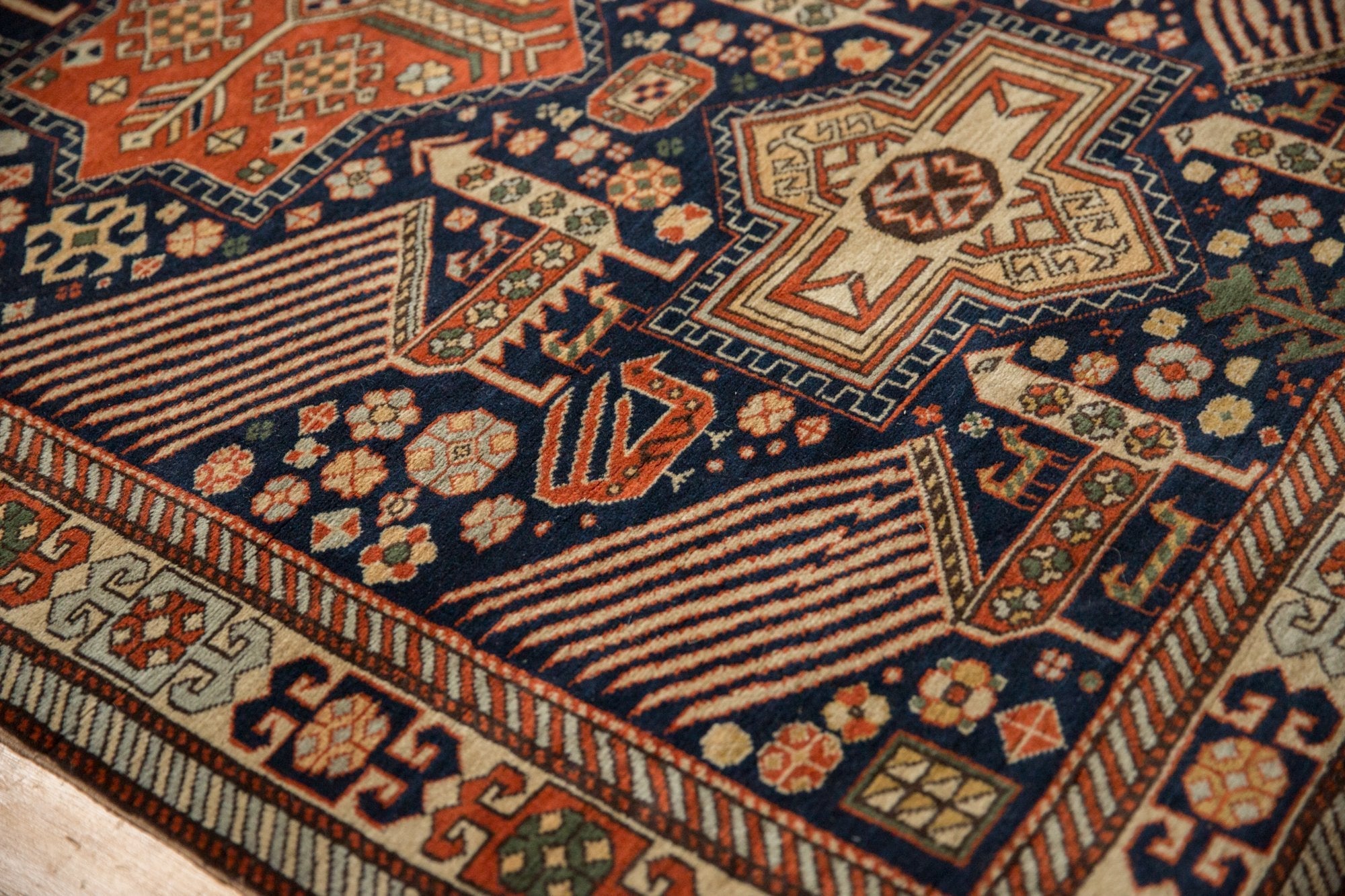 Vintage Romanian Akstafa Design Area Rug — 1970s | 4' × 6'4"