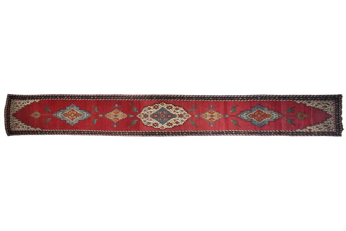 Antique Armenian Karabagh Rug Runner — 1890s | 3'8" x 23'9"