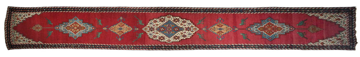 Antique Armenian Karabagh Rug Runner — 1890s | 3'8" x 23'9"