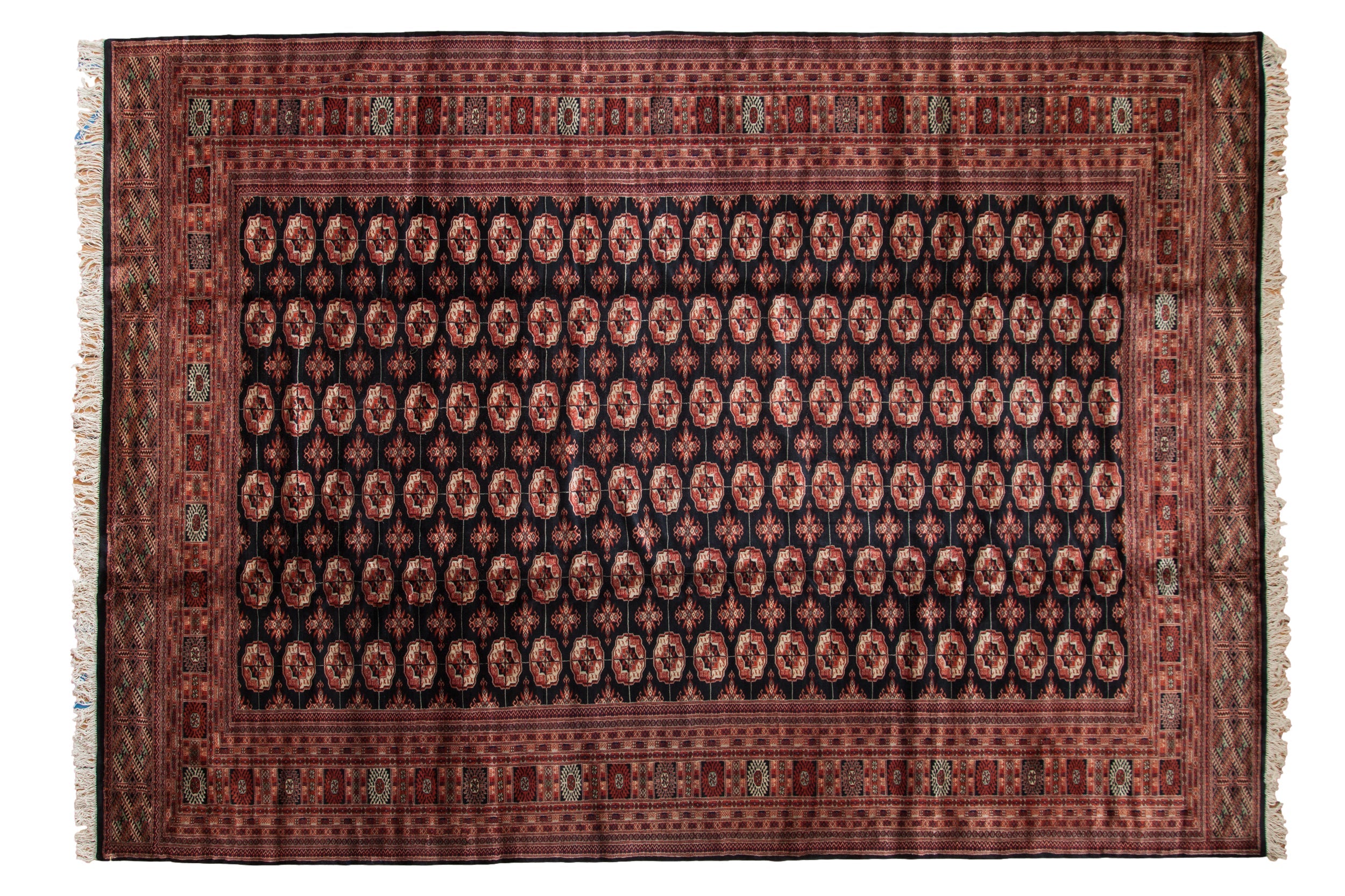 Vintage Pakistani Bokhara Carpet — 1980s | 10'1" x 14'3"