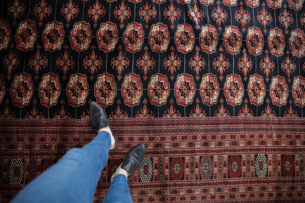 Vintage Pakistani Bokhara Carpet — 1980s | 10'1" x 14'3"
