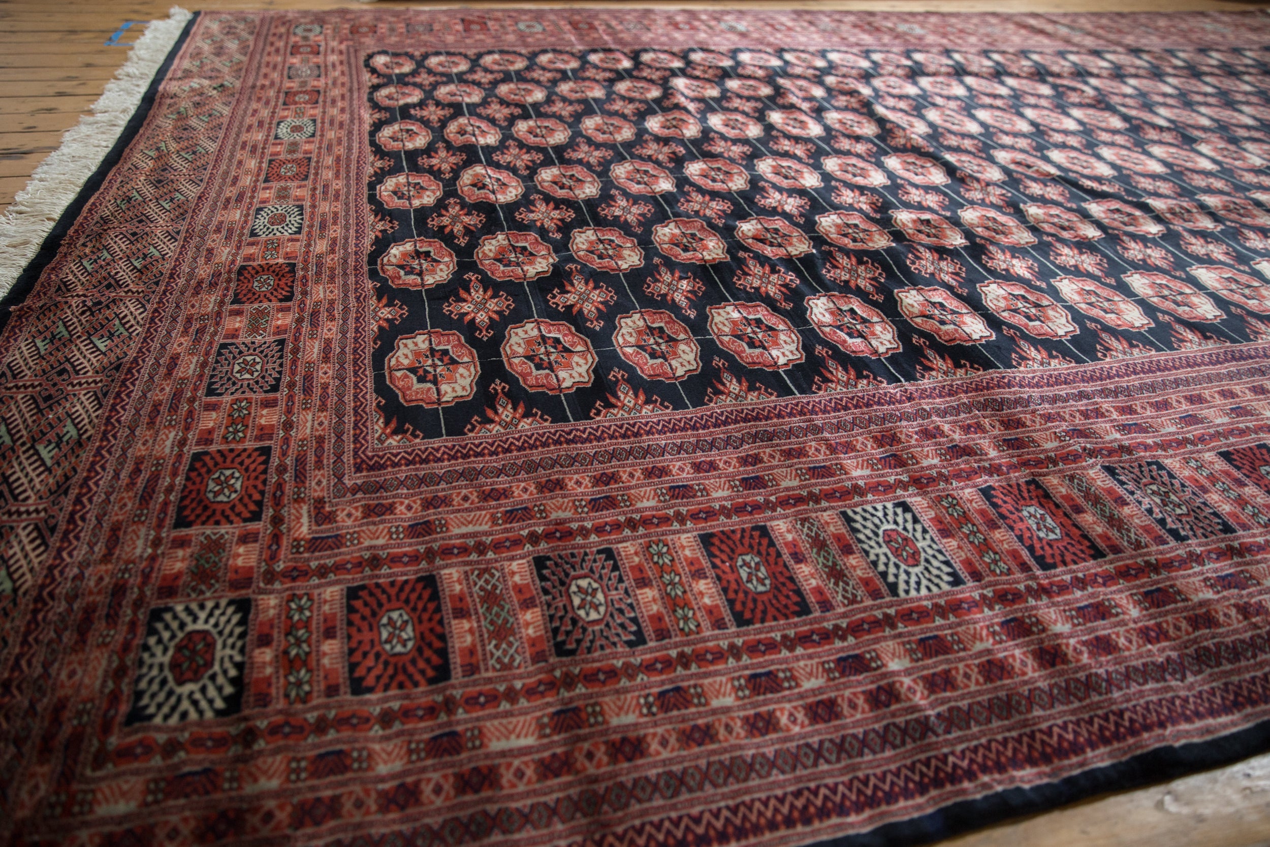 Vintage Pakistani Bokhara Carpet — 1980s | 10'1" x 14'3"