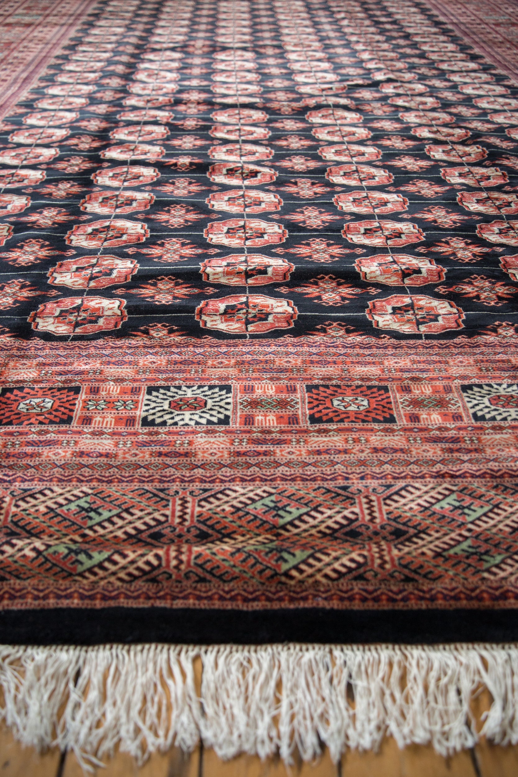 Vintage Pakistani Bokhara Carpet — 1980s | 10'1" x 14'3"