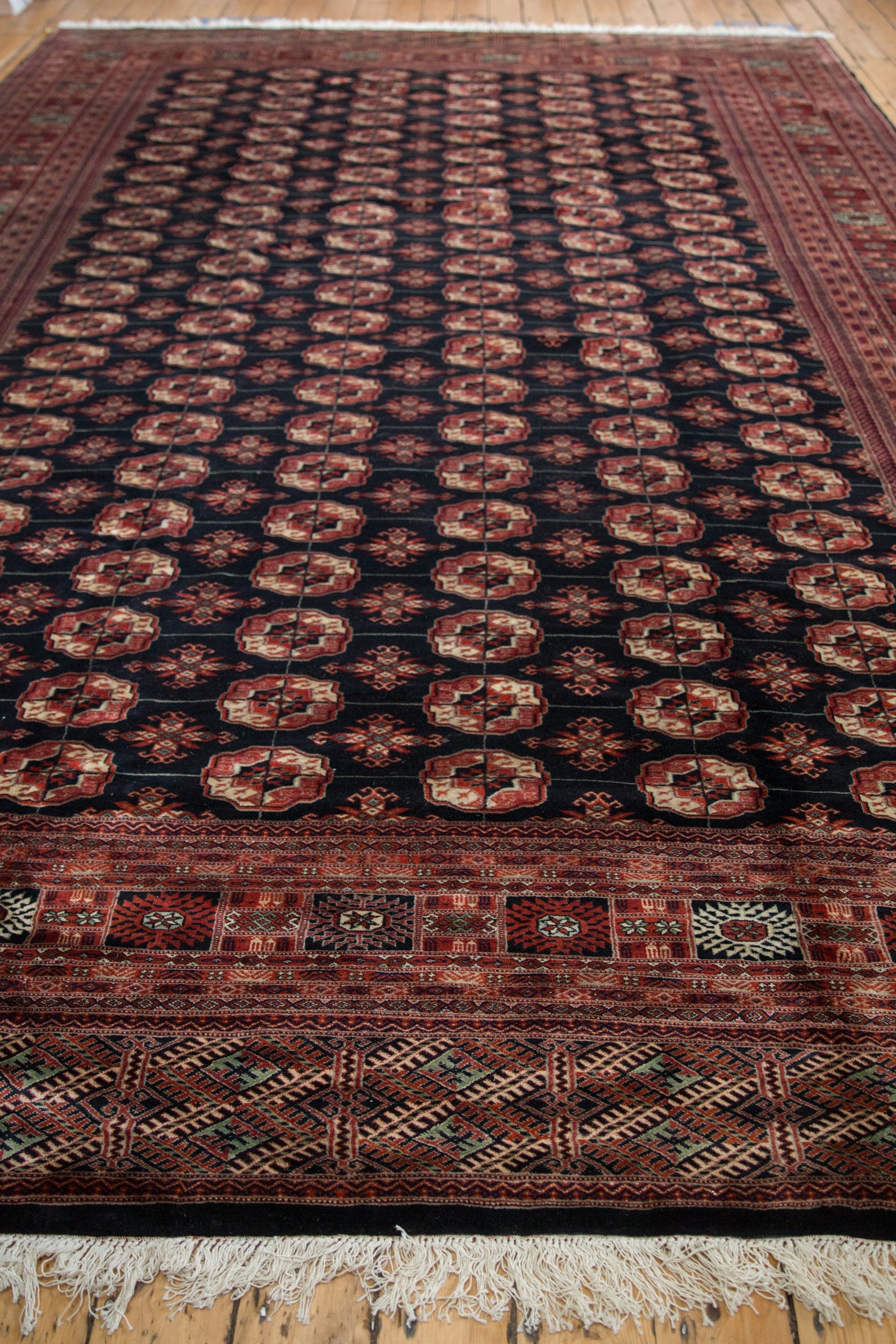 Vintage Pakistani Bokhara Carpet — 1980s | 10'1" x 14'3"
