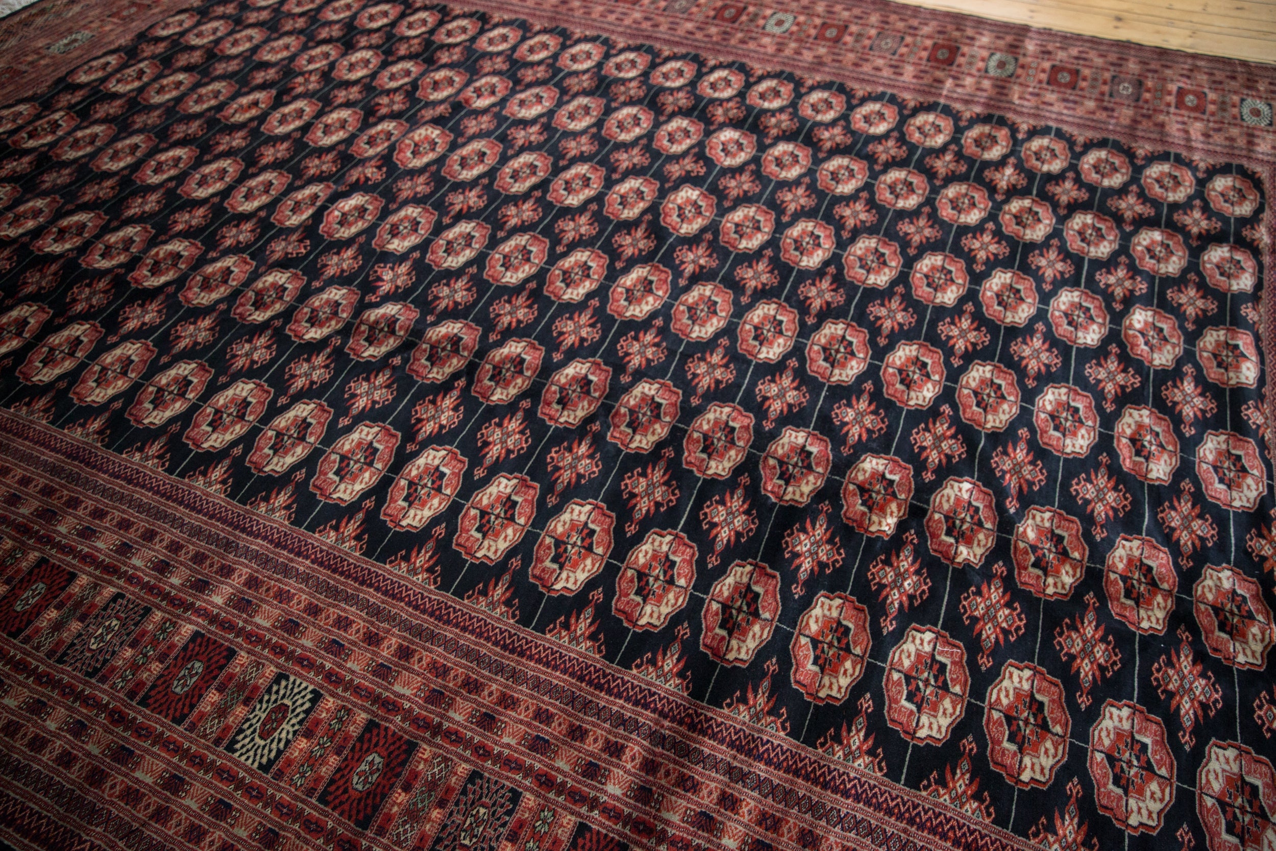 Vintage Pakistani Bokhara Carpet — 1980s | 10'1" x 14'3"