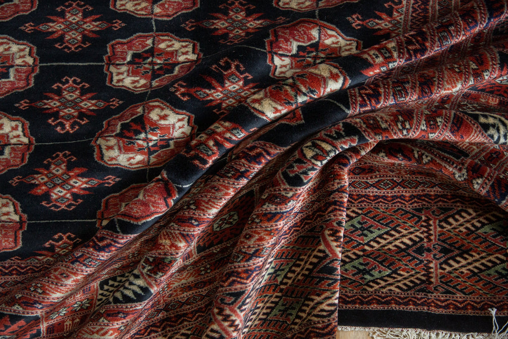 Vintage Pakistani Bokhara Carpet — 1980s | 10'1" x 14'3"