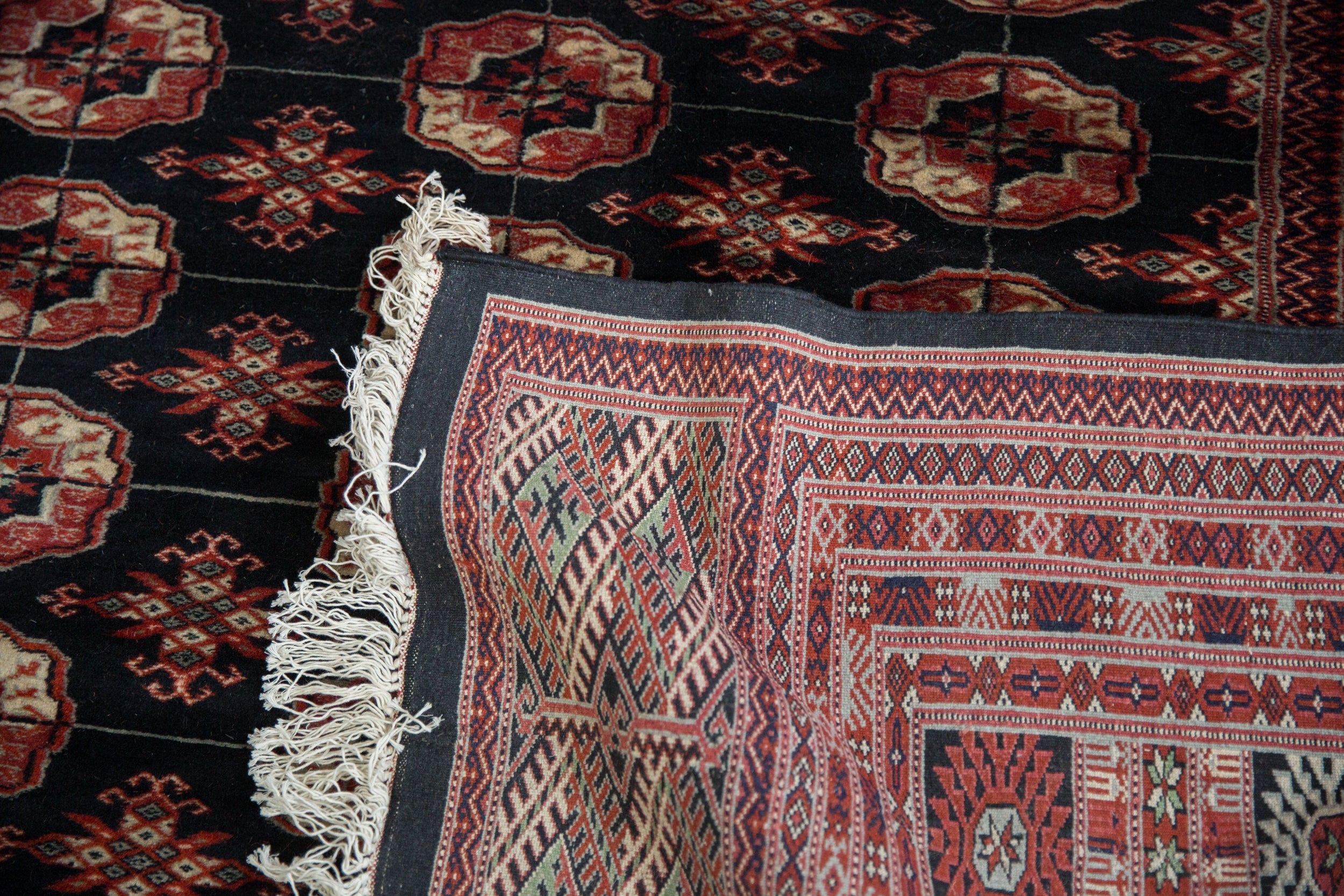 Vintage Pakistani Bokhara Carpet — 1980s | 10'1" x 14'3"