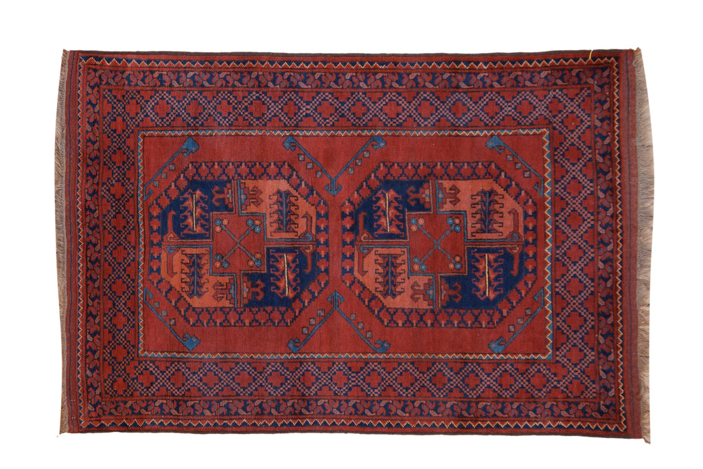 Vintage Pakistani Ersari Design Carpet — 1980s | 3'4" x 4'10"