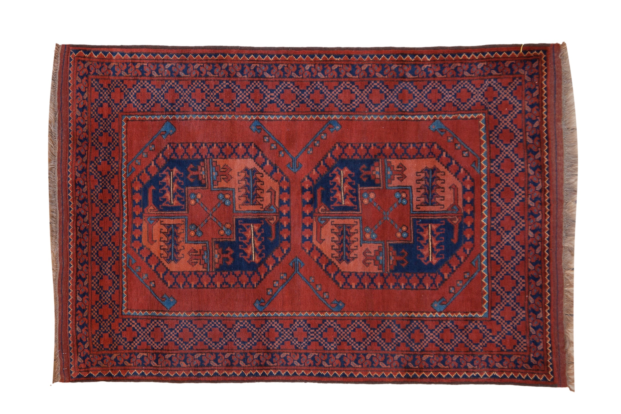 Vintage Pakistani Ersari Design Carpet — 1980s | 3'4" x 4'10"