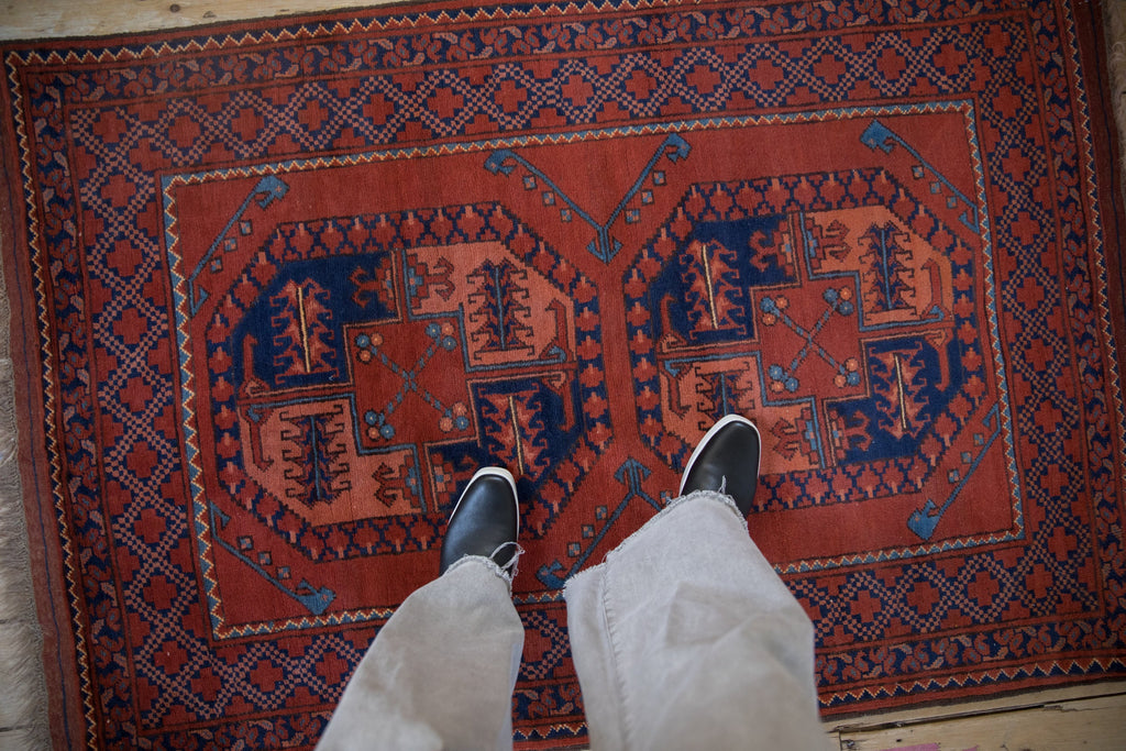 Vintage Pakistani Ersari Design Carpet — 1980s | 3'4" x 4'10"
