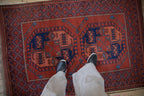 Vintage Pakistani Ersari Design Carpet — 1980s | 3'4" x 4'10"