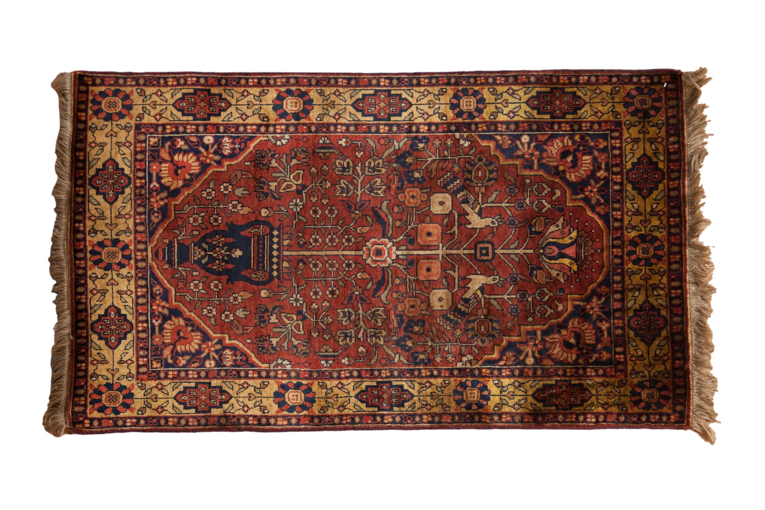 Vintage Indian Bakhtiari Design Carpet — 1980s | 3'1" x 5'3"