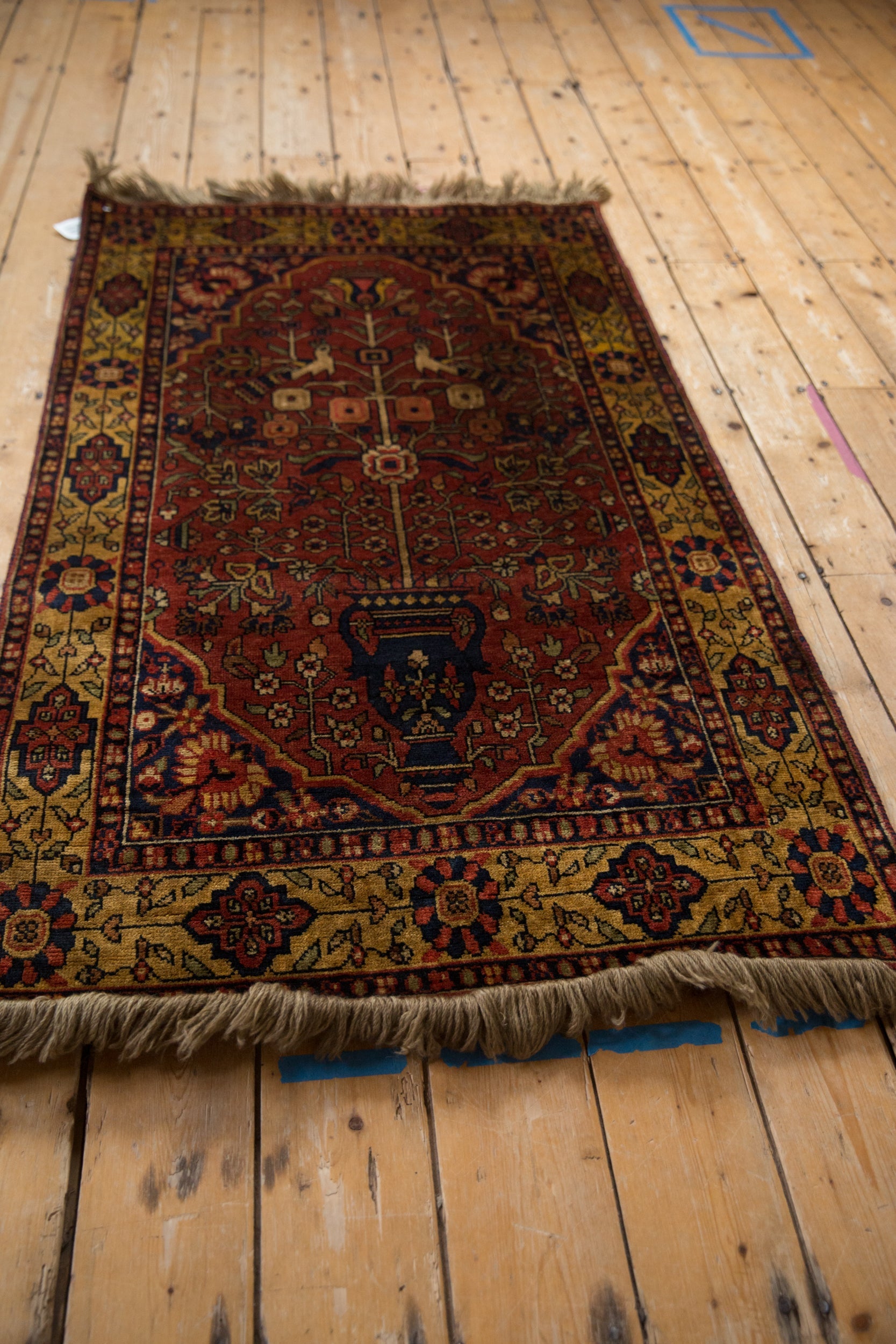 Vintage Indian Bakhtiari Design Carpet — 1980s | 3'1" x 5'3"
