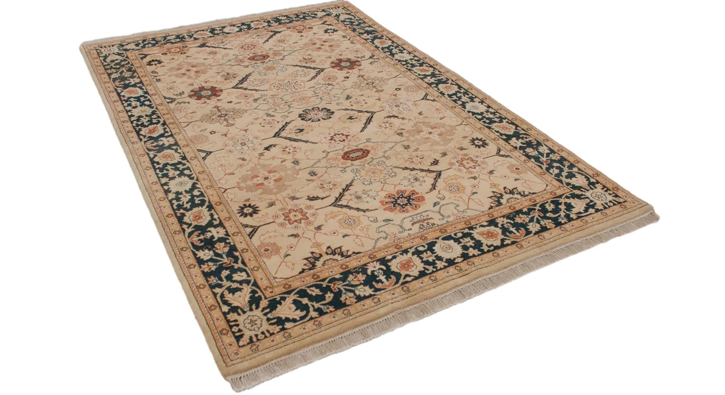 Vintage Indian Bijar Design Carpet — 1980s | 6'1" x 9'3"