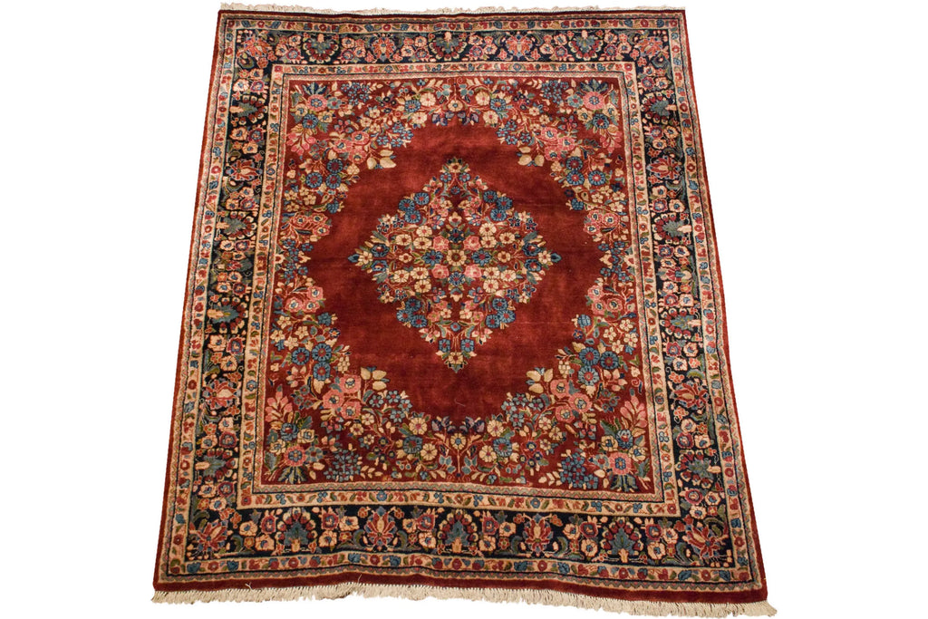Vintage Persian Sarouk Carpet — 1940s | 6'2" x 7'8"