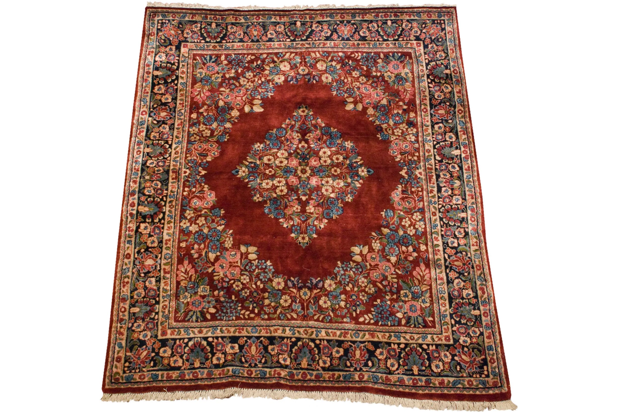 Vintage Persian Sarouk Carpet — 1940s | 6'2" x 7'8"