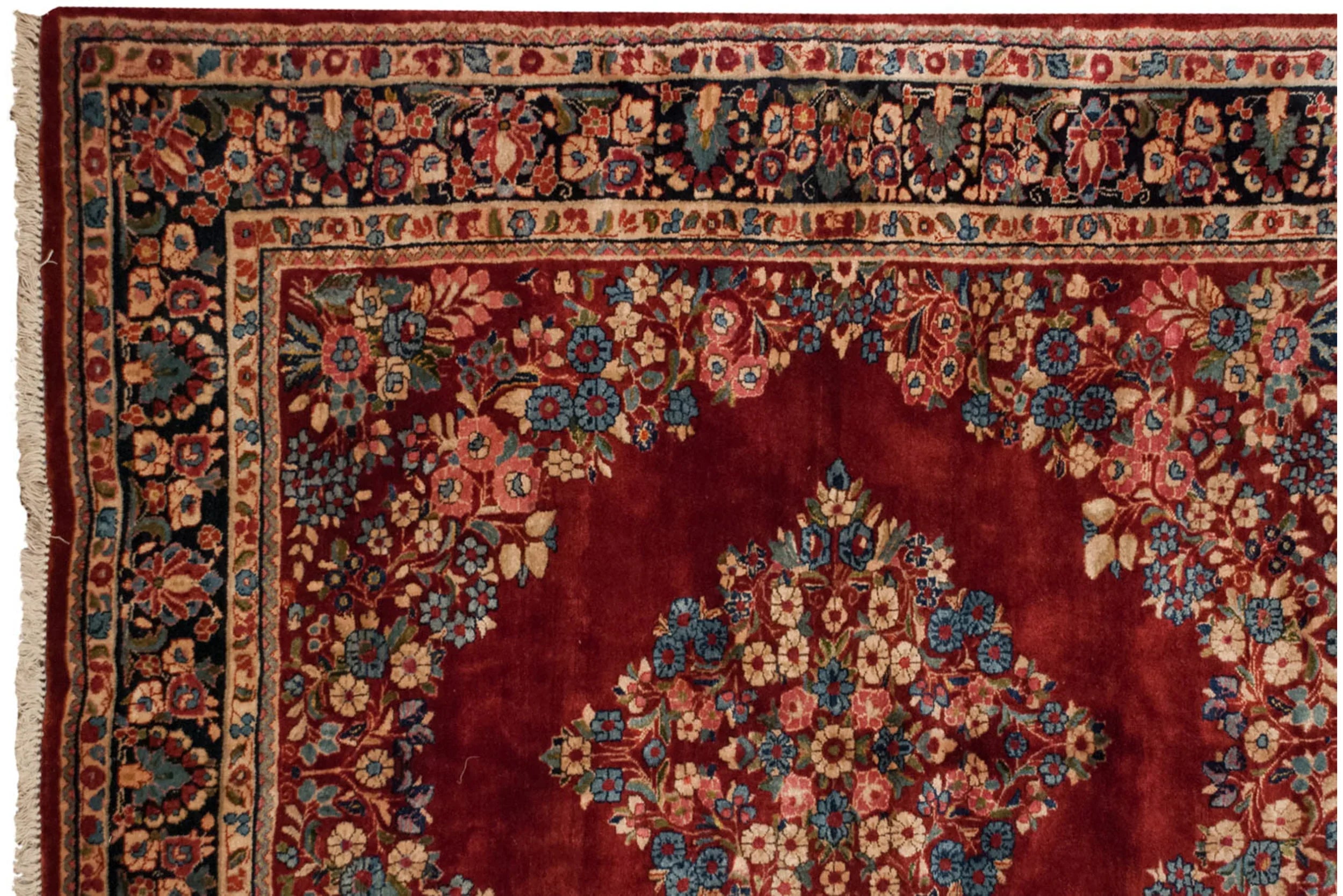 Vintage Persian Sarouk Carpet — 1940s | 6'2" x 7'8"