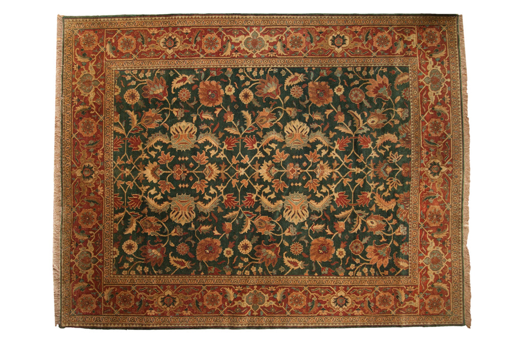 Vintage Indian Serapi Design Area Rug — 1990s | 9'2" × 11'8"