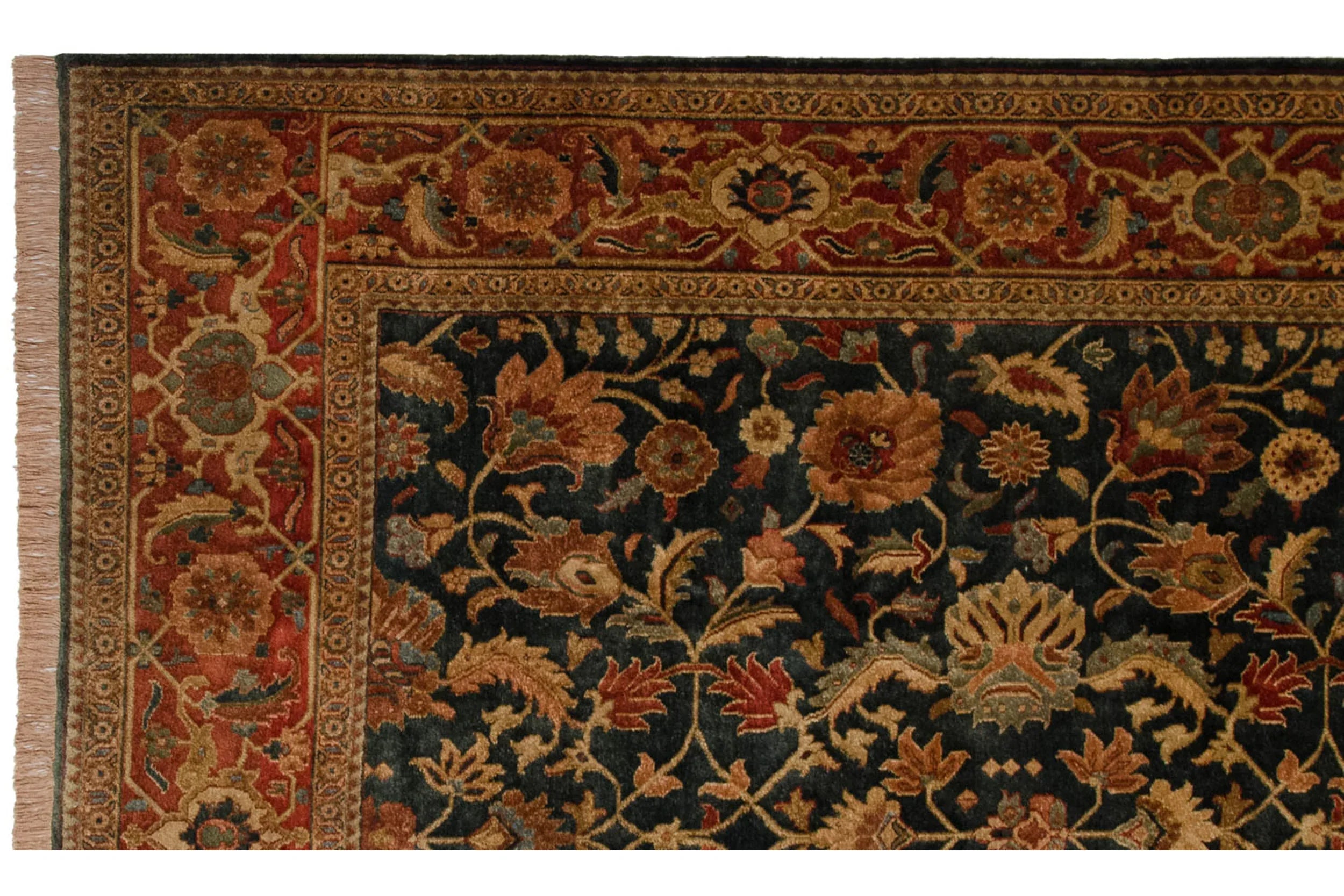 Vintage Indian Serapi Design Area Rug — 1990s | 9'2" × 11'8"