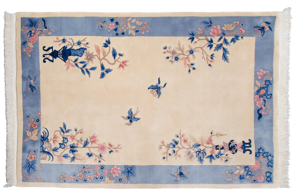 Vintage Chinese Art Deco Carpet — 1980s | 6' × 9'